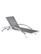 ZOU Outdoor Living Seating ZOU - Metropolitan Chaise Lounge Gray & Silver | 703187