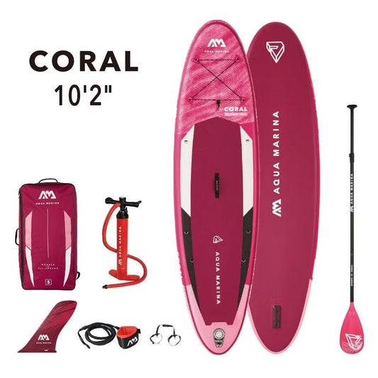 Aqua Marina - Coral - Advanced All-Around iSUP, 3.1m/12cm, with paddle and safety leash | BT-22COP