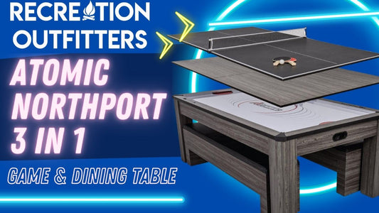 The Gameroom Atomic 84 Northport Air Hockey Table Tennis Dining Table: The Ultimate Entertainment Center for Your Home