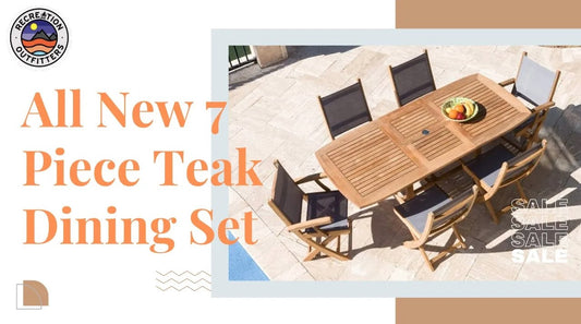 Host the Ultimate Outdoor Dinner Party | Small Rectangular Teak Dining Set