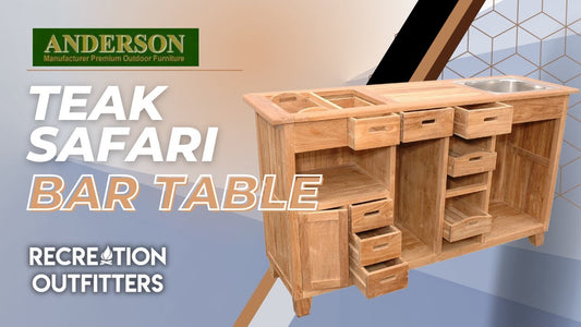 Anderson Teak Safari Bar Table - Available at Recreation Outfitters