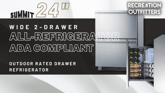 Summit 24" Wide 2-Drawer Refrigerator, ADA Compliant - Outdoor Rated Drawer Refrigerator [ADRD24] - Available at Recreation Outfitters