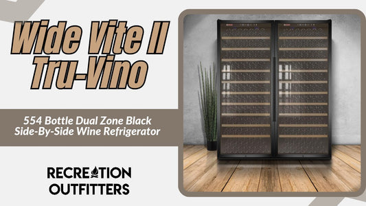 Wide Vite II Tru-Vino 554 Bottle Dual Zone Black Wine Refrigerator- At Recreation Outfitters