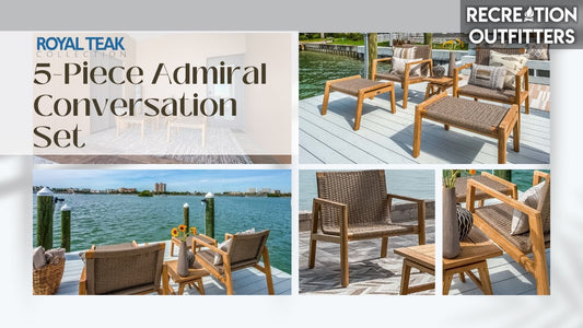 Royal Teak Collection 5-Piece Admiral Conversation Set - Available at Recreation Outfitters