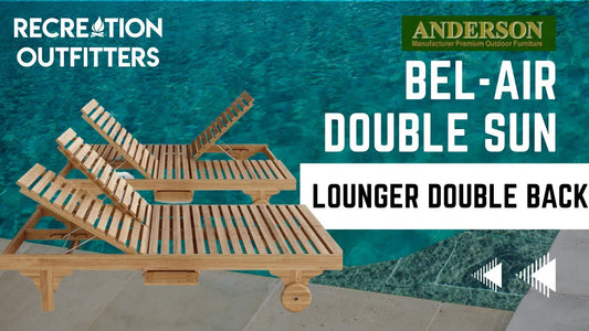 Anderson Teak - Bel-Air Double Sun Lounger Double Back | SL-282N Available at Recreation Outfitters