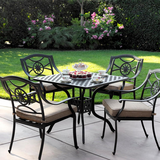 Darlee - Ten Star 5-Piece Patio Dining Set with Cushions and 36'' Square Dining Table  - DL503-5PC-30I