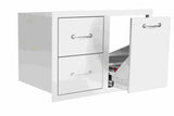 TruFlame - 33" 2-Drawer & Vented LP Tank Pullout Drawer Combo | TF-DC2-33LP