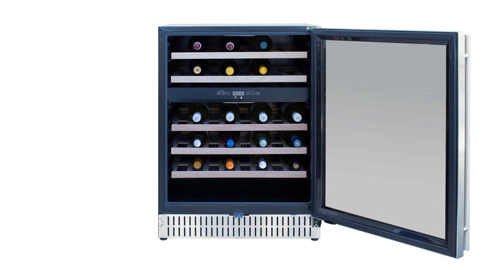 TruFlame - 24" Outdoor Rated Dual Zone Wine Cooler | TF-RFR-24WD