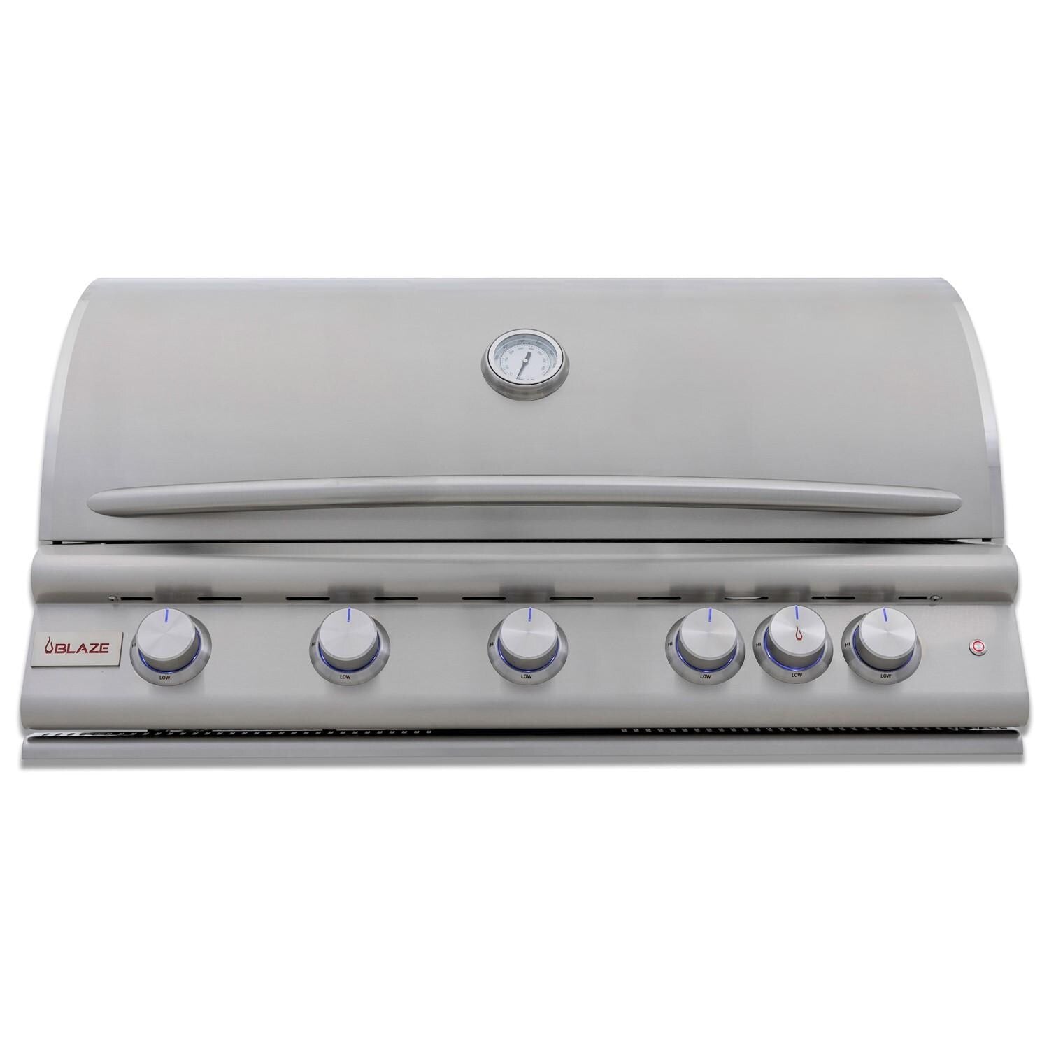 Blaze - 40" Premium LTE+ 5-Burner Built-In Natural Gas Grill with Rear Infrared Burner and Lift-Assist Hood - BLZ-5LTE3