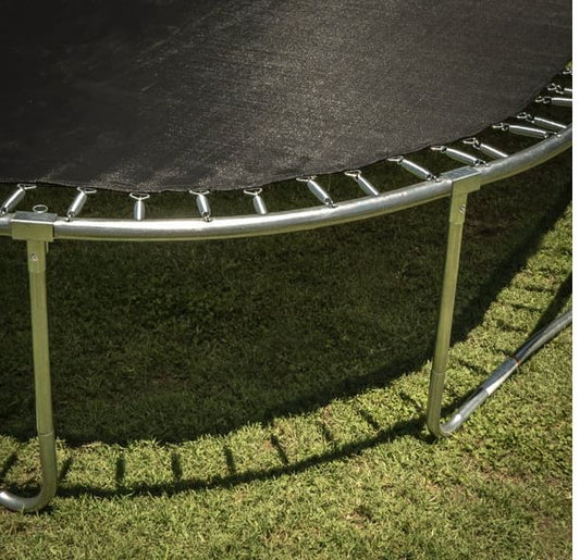 JumpKing - 10’ X 15’ Oval Trampoline With Basketball Hoop - JK1015OVWBH-DAL