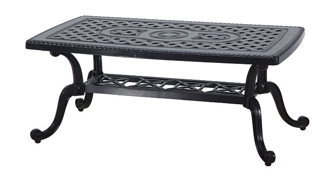 Gensun - Grand Terrace Cast Aluminum 42' 48' x 21' 24' Rectangular Coffee Table |103400F1