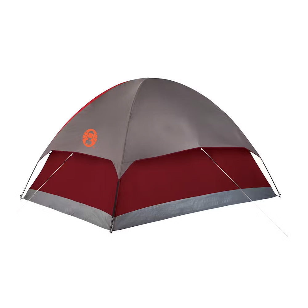 Coleman 4-Person Flatwoods II Lightweight Dome Camping Tent - Red [2207389]