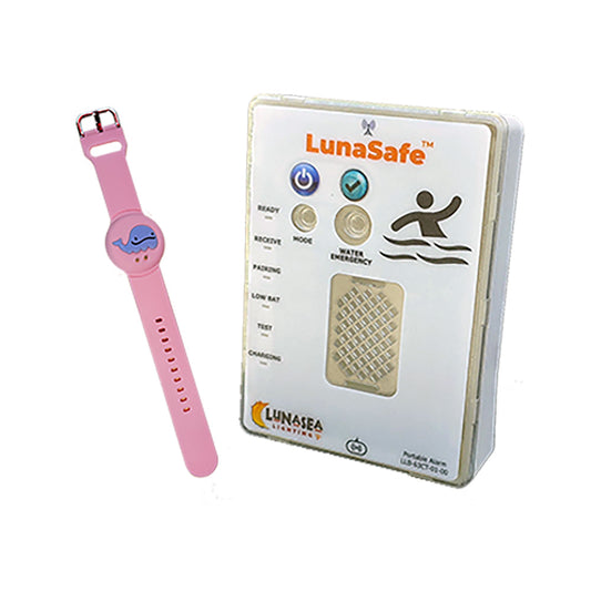 Lunasea Water Activated RF Transmitter w/Rechargeable Alarm Receiver - Pink [LLB-64PK-02-K2]