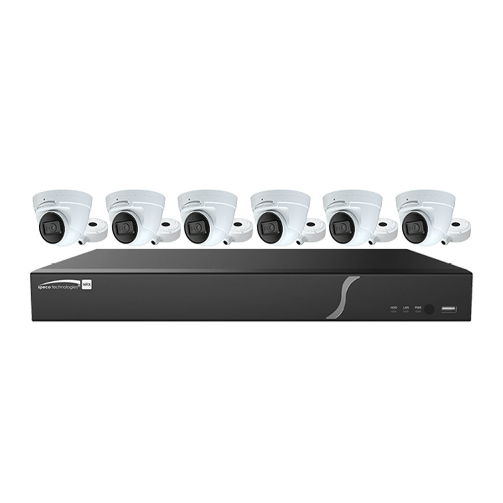 Speco 8 Channel, 2TB Recorder w/6 4MP Turret Cameras [ZIP86T2]