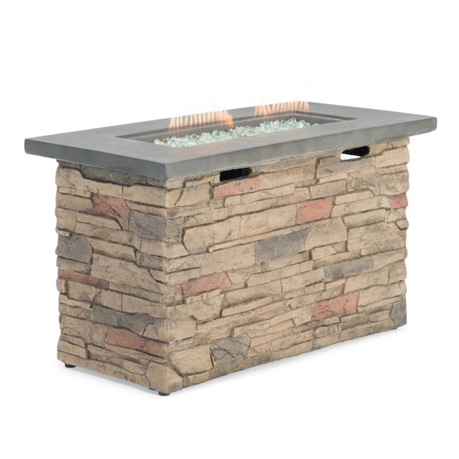 RST Brands - Sego Lily™ Sage 42x20 Stone Fire Table - Gray | SL-RECFT-4-STN