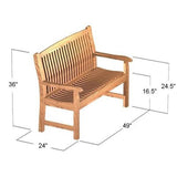 Westminster Teak - 4 ft Veranda Teak Bench Also Available in 5 ft & 6 ft Lengths - 13218