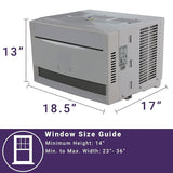 Freonic - 8000-BTU Window Air Conditioner, Remote Included, 350-sq ft - FHCW081ABE