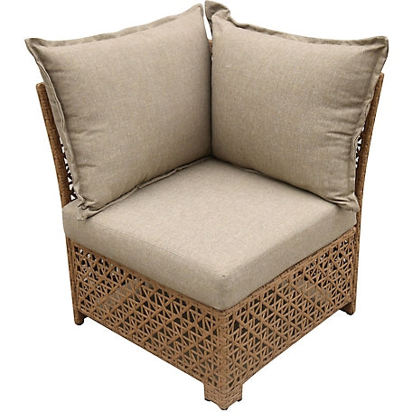 Mod Furniture - Emma 5-Piece Wicker Patio Conversation Set with Plush Boho Tan Cushions | EMMA5PC-TAN