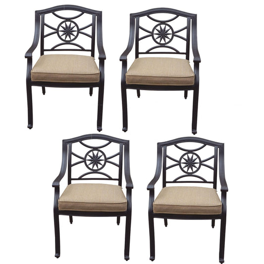 Darlee - Ten Star Stacking Patio Dining Chair with Cushion (Set of 4) - DL503-1-4