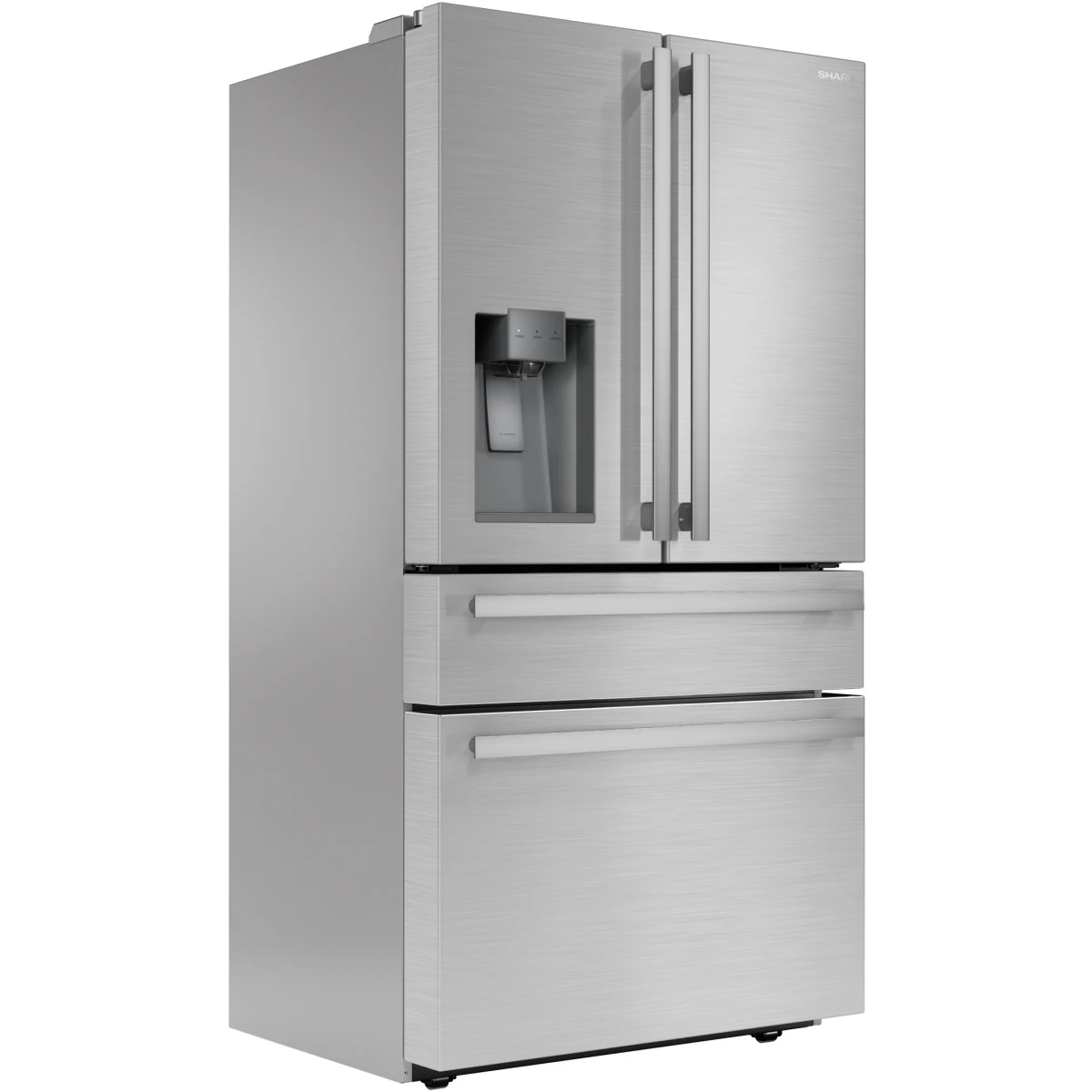 Sharp - 21.6 CF Counter-Depth 4-Door French Door, Dispenser - SJG2254FS