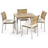 Westminster Teak - 4 Piece Vogue Stacking Side Chair Set Set of 4 Chairs - 21007ST