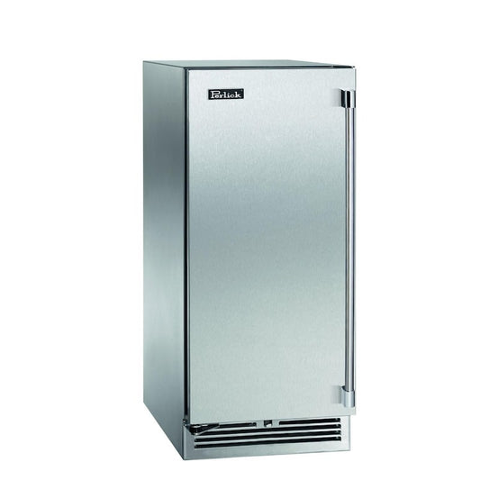 Perlick - 15" Signature Series Marine Grade Refrigerator with stainless steel solid door- HP15RM-4