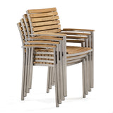 Westminster Teak - Vogue Stacking Armchair Teak and 304 Stainless Steel - 22007