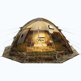 All-Season Premium Outfitter Tent with Stove Jack "UP-5". Comfort for 3-6 People.