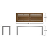 Westminster Teak - 4 ft Vogue Backless Bench Teak and 304 Stainless Steel - 23940