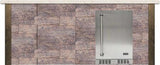 RTA Outdoor Living - 8 ft. Island for Right Refrigerator Bar (Appliance Sold Separately), in Brown Weathered Wood - RTAC-B8-FR-WB