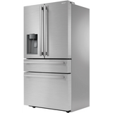 Sharp - 21.6 CF Counter-Depth 4-Door French Door, Dispenser - SJG2254FS