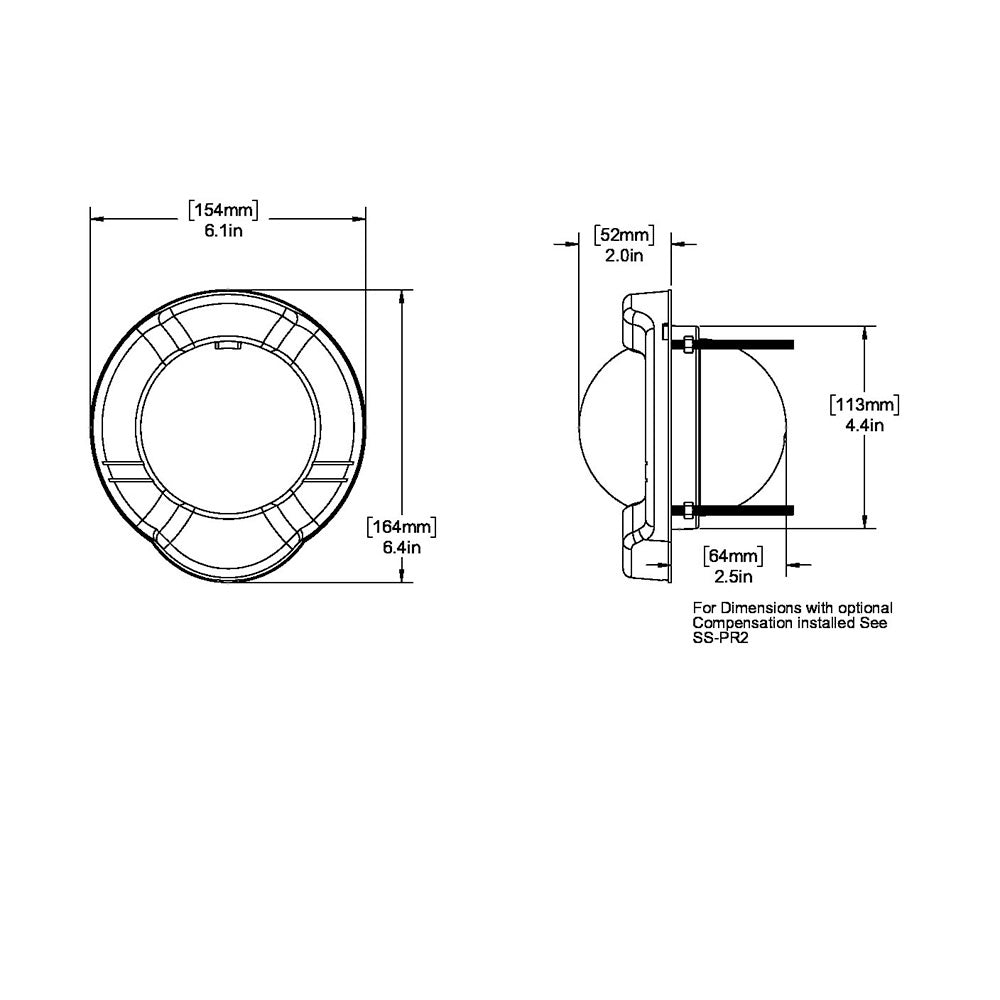 Ritchie SR-2 Venture Sail Boat Compass - Bulkhead Mount - Black [SR-2]