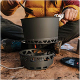 Primus Primetech Stove System with padded and insulated storage bag and foldable heat deflector