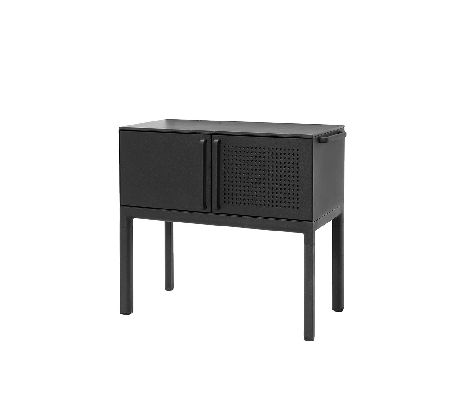 Cane-Line - Drop kitchen single module incl. 2 shelves Lava gray, aluminum