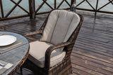 HomeRoots Outdoors - Ozark Brown 8-Piece Wicker Oval Outdoor Dining Set With Beige Cushion - 389973