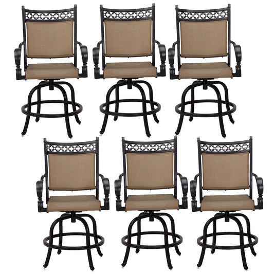 Darlee - Mountain View Patio Counter Height Swivel Bar Stool (Set of 6) - 201610-7CH-6