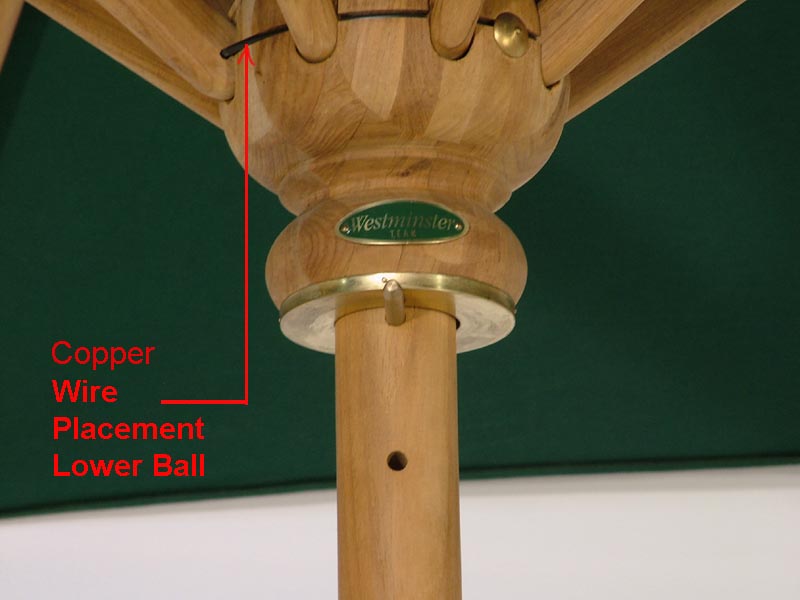 Westminster Teak - Replacement Teak Copper Umbrella Wire - 40011