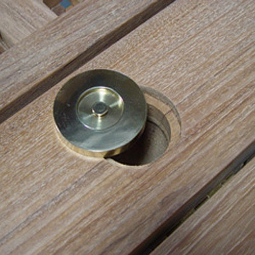 Westminster Teak - Brass Umbrella Table Plug Decorative Brass Plug - 40013