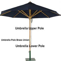 Westminster Teak - 17542F Replacement Umbrella Pole Brass Union - 40022