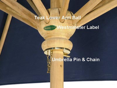 Westminster Teak - 17640F Replacement Teak Umbrella Lower Arm Ball - 40027