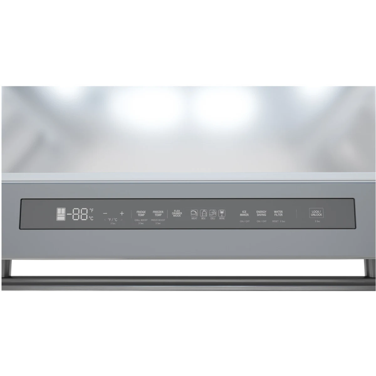 Sharp - 21.6 CF Counter-Depth 4-Door French Door, Dispenser - SJG2254FS