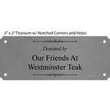 Westminster Teak - Personalized Plaque - 42002