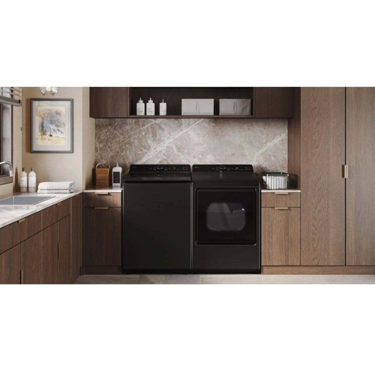 LG - 4.8 CF Top Load Agitator Washer, TurboWash3D, Wi-Fi, Easy Unload - WT8205CL