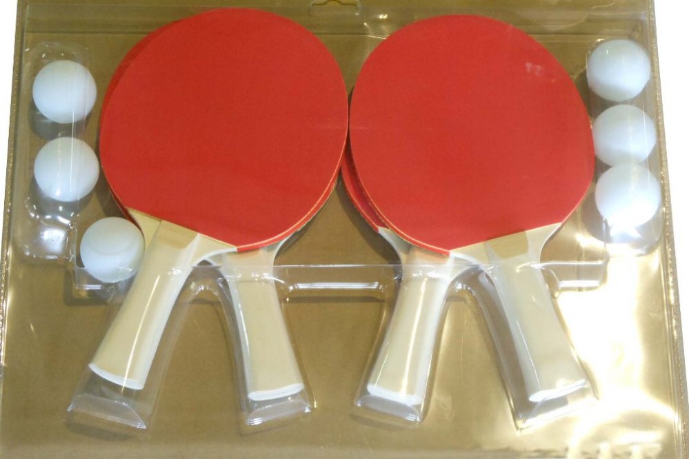 Table Tennis 4 Player Paddle Set with 6 Balls | 4Play