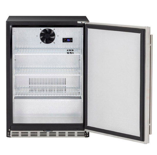 TruFlame - 24" 5.3c Outdoor Rated Fridge Left to Right Opening | TF-RFR-24S