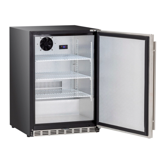 TruFlame - 24" 5.3c Outdoor Rated Fridge Left to Right Opening | TF-RFR-24S-A