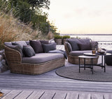 Cane-Line - Basket 2 pers. sofa incl. taupe Cane-line AirTouch cushion set Natural, Cane-line Weave