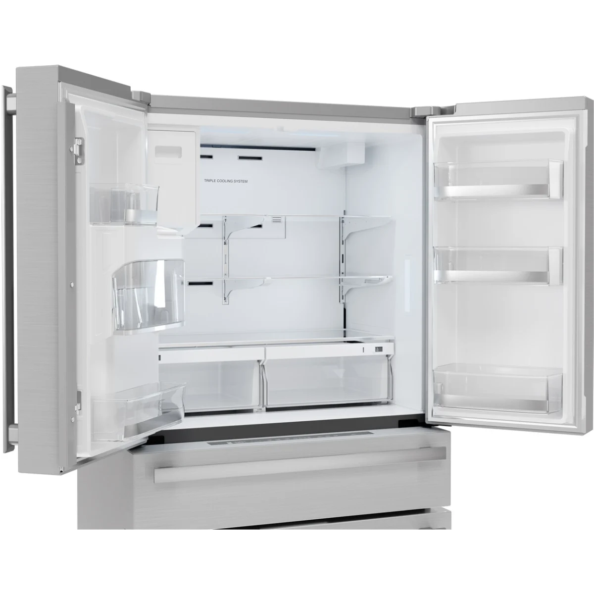 Sharp - 21.6 CF Counter-Depth 4-Door French Door, Dispenser - SJG2254FS