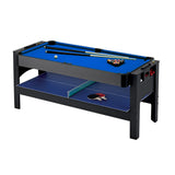 Fat Cat - 6' - 3-in-1 Flip Multi-Game Table - Blue Top - 64-1051