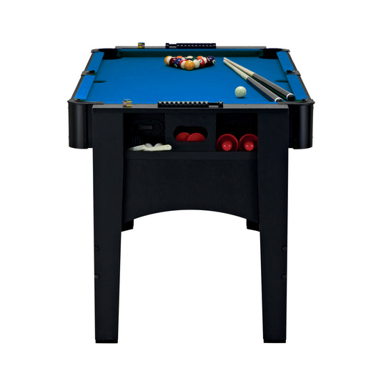 Fat Cat - 6' - 3-in-1 Flip Multi-Game Table - Blue Top - 64-1051